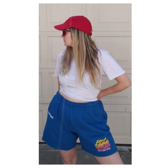 MADHAPPY Local Optimist Hotline Shorts in Blue - Picture 2 of 13